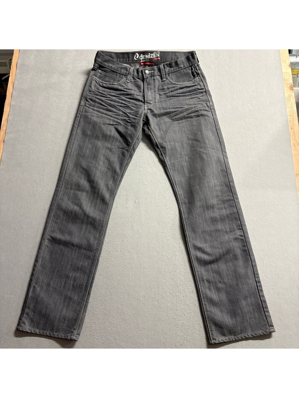 Denizen from Levis 218 Slim Straight Jeans Mens 34x34 Gray Denim Pants